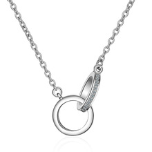 Korean 925 Sterling Silver Necklaces Pendants for Women Cubic Zirconia Statement Necklace Jewelry Collar Colar de Plata 2024 - buy cheap