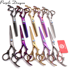 5.5" 6.0" Japanese 440C Dogs Straight Scissors Thinninng Shears Pets Shears Animal Scissors Professional Grooming Scissors Z9005 2024 - buy cheap