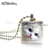 Colgante con diseño de ojo de gato para mujer, collar con cadena de bolas con diseño de azulejo de chica, joya bonita e inofensivo 2024 - compra barato
