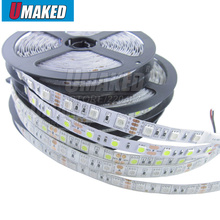 Waterproof 5050 SMD LED strip 5M 12V fexible led ribbon tape light,60 LED/M,white/warm /blue/RGB/green/red/yellow freeshiping 2024 - buy cheap