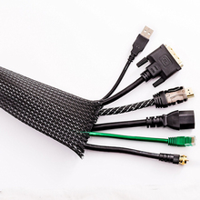 30ft  1.5" 38mm Braided sleeving cable expandable for cable protection black PET 2024 - buy cheap