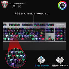 Motospeed CK108 Gaming Mechanical Keyboard 104 keys Blue Black Switch Wired LED Backlit RGB Keyboards for gamer Russian English 2024 - buy cheap