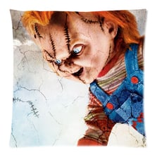 Capa de almofada chucky para boneca, capa de almofada de pele de pêssego, capa de sofá, cama, travesseiros decorativos, 45x45cm, dois lados 2024 - compre barato