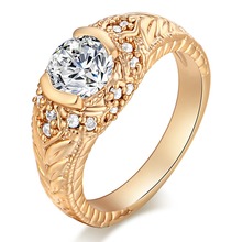 Горячая Распродажа, любовные кольца для мужчин и женщин, подарок для влюбленных пар, Золотое кольцо, обручальные свадебные кольца, модные Австрийские кристаллы, Desgin Ba 2024 - купить недорого