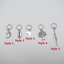 5Pcs/Pack Silver different styles Charms hair braid dread dreadlock beads clips cuffs rings Jewelry dreadlock accessories 2024 - buy cheap