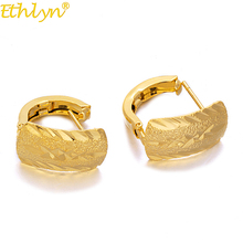 Ethlyn Jewelry Wholesale Africa Clip Earrings for Women Girl Gold Color Arab Middle Eastern Jewelry for Mom Gift Ethnic Flavor 2024 - buy cheap