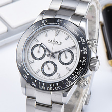 Часы наручные Parnis Мужские кварцевые с хронографом, брендовые Роскошные водонепроницаемые в деловом стиле, с сапфировым стеклом 2024 - купить недорого