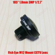DIY 3MP HD 1/2.7" 1.8mm 185 Degrees Fish Eye Super Wide Angle View Board Lens Fisheye 3 Megapixel M12 Mount for CCTV IP Camera 2024 - buy cheap