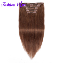 Clip In Human Hair Extensions Remy Hair 7pcs/set 18-22''  Natural Straight Hair 120g Human Hair Clip In Extensions 2024 - buy cheap
