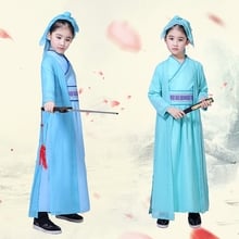 Fantasia chinesa para crianças, dança popular, hanfu, escolar antiga, china, roupa tradicional de dança 2024 - compre barato