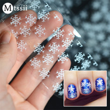 Mtssii 1 Sheet 3D 100cm*4cm Christmas Snowflake Holographic Nail Foils Nail Art Transfer Sticker Paper DIY Nail Art Decorations 2024 - buy cheap