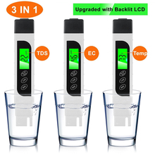 Digital 3 in 1 EC TDS Temp Meter Water Quality Tester Pen Water Purity Filter Accurate Monitor for Drinking Water Aquarium Pool 2024 - buy cheap