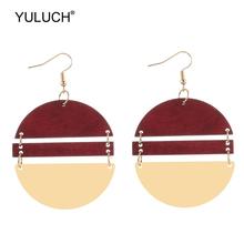 YULUCH 2019 New Design Ethnic African Indian 6 Colors Wooden & Zinc Alloy Pendant Drop Earrings Women Jewelry For Wedding Party 2024 - buy cheap