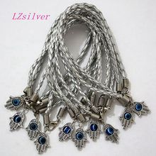 Lot - 50Pcs HAMSA HAND " Eye Bead " String Bracelets - Lucky Charm Pendant 01765 2024 - buy cheap
