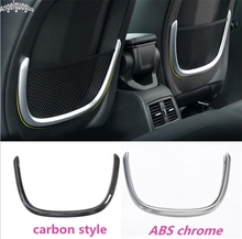 ABS Chrome or Carbon Fiber Style For BMW X3 G01 2018 19 Car Front Seat Back Net Pocket Decoration Frame Cover Trim Accessories 2024 - buy cheap
