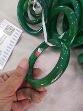 Цельный изысканный китайский браслет ручной работы из натурального зеленого Агата 2024 - купить недорого