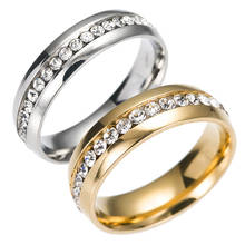 12 шт. модное однорядное кольцо с фианитами из нержавеющей стали, высококачественные кольца для женщин, ювелирные изделия в подарок 2024 - купить недорого