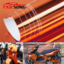 10/20/30/40/50/60X152CM High stretchable mirror orange Chrome Mirror flexible Vinyl Wrap Sheet Roll Film Car Sticker Decal Sheet 2024 - buy cheap
