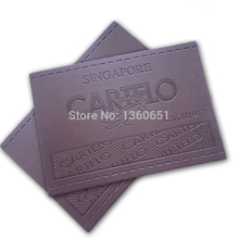 Pu Leather Labels with custom logo Garment Tags 1000pcs/lot  woven label 2024 - buy cheap