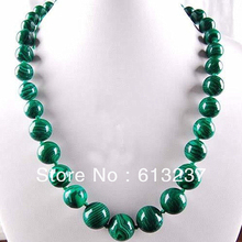 Moda 6-14mm artificial piedra de verde malaquita cuentas redondas dijes cadenas románticas collar fabricación de joyas 18 pulgadas YE2078 2024 - compra barato