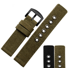 HOT Selling High quality  New Arrival  Canvas Watchband Nylon Strap  20mm 22mm with stainless steel buckle 2024 - buy cheap