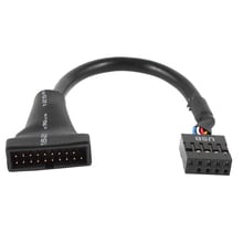 Cabeçote usb 3.0 de 20 pinos, cabeçote macho para usb 2.0 de 9 pinos fêmea cabo adaptador de 15cm envio direto 2024 - compre barato