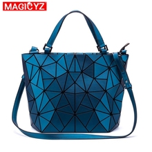 Magicyz feminino bolsas a laser bolsa mensageiro feminino geometria diamante tote acolchoado simples bolsas de ombro designer bolsas femininas 2024 - compre barato