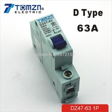1P 63A D type 240V/415V 50HZ/60HZ Mini Circuit breaker MCB C45 2024 - buy cheap