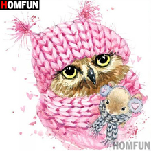 HOMFUN Full Square/Round Drill 5D DIY Diamond Painting "Cartoon owl mouse" 3D Diamond Embroidery Cross Stitch Home Decor A19349 2024 - buy cheap