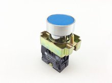 1pcs XB2-BA61 Bule Color Self-reset Momentary NO Flush Pushbutton Switch Flat 2024 - buy cheap