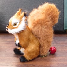 Simulation Squirrel polyethylene&furs Squirrel model funny gift about 17cmx7cmx15cm 2024 - buy cheap