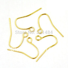 Hot Sale Bulk 2000pcs 21mm Gold plated metal French Earring Hook Wires Earwire Jewelry Findings 2024 - buy cheap