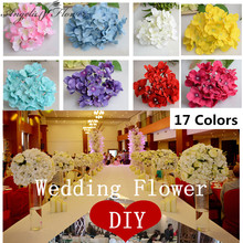 25 unids/lote de lujo artificial Hortensia Flor de seda colorido, decoración de flores para boda fiesta cumpleaños decoración 2024 - compra barato