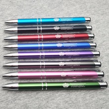 Promotion !!100pcs/lot 10 colors ballpoint pen custom printed with your logo text and logo brand free by laser marking machine 2024 - buy cheap