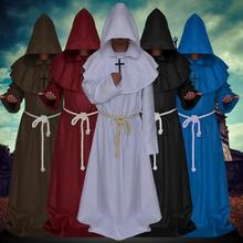 Fantasia de monge medieval renascentista, traje de capa medieval para mulheres e homens, para cosplay, dia das bruxas, friar 2024 - compre barato