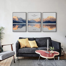 Abstract Landscape Home Decor Nordic Canvas Painting Mountain Lake Scenery  Living Room Wall Art Print Impressionist Picture 2024 - buy cheap