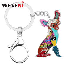 Chaveiro de liga chinesa weveni, chaveiro com esmalte, animal, joia para mulheres, meninas, bolsa para carro, pingente, novo presente 2024 - compre barato