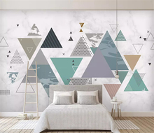 beibehang Customized modern minimalist geometric background landscape scenery decorative mural papel de parede 3d wallpaper 2024 - buy cheap