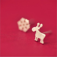 925 Sterling Silver Earring Christmas Style Snowflake Deer Stud Earring For Women Kids Chrismas Gifts Fashion Jewelry ES461 2024 - buy cheap