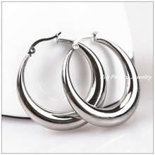 36mm Fashion Jewelry 316L Stainless Steel Silver Womens Ladies Hoop Earrings Highly Polished Not Fades 2024 - buy cheap