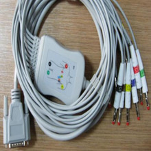 Cable EKG Compatible con Nihon Kohden ECG-1250,ECG-1350, ECG, 10 cables, médico, ECG, extremo Banana, TPU, 4,0 2024 - compra barato