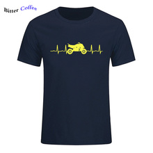 Летняя новая модная футболка с принтом «Heartbeat Lover», футболка из 100% хлопка с коротким рукавом размера плюс 2024 - купить недорого