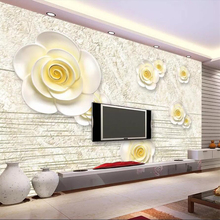 wellyu Custom wallpaper 3d Обои living room bedroom photo mural embossed flowers TV background wall papel de parede 3d wallpaper 2024 - buy cheap
