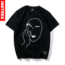 Camiseta de manga corta con estampado de dedo medio, camiseta de hiphop Harajuku, divertida, informal, de algodón, 2019 2024 - compra barato