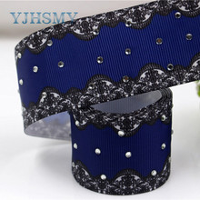 Yjhsmy I-181106-164, 5 jardas/lote, 38mm série jeans branco fitas de diamante transferência térmica impresso gorgorão, materiais de envolvimento diy 2024 - compre barato