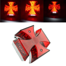 Universal Motorcycle Bike Cross LED Rear Tail Brake License Plate Light Lamp For Dirt Bike Taillight Rear Lamp Braking Light 2024 - buy cheap