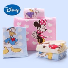 Toalla de algodón puro de Disney para niños, de uso especial para guardería toalla suave, lavado de una cara con absorción de agua, Mickey y Minnie 2024 - compra barato