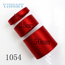 YJHSMY-Cinta de satén de color sólido, J-18207-D25MM,10/25/50mm, 5 yardas, cintas decorativas de boda, papel de regalo, materiales artesanales hechos a mano 2024 - compra barato