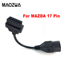 Maozua For Mazda 17Pin to 16Pin OBD OBD2 Cable Connector Cable for Mazda 17 Pin OBDII Connect Adapter 2024 - buy cheap