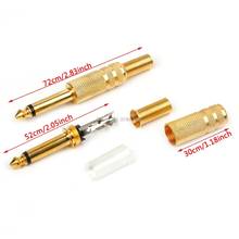 For 10Pcs/Bag Gold Plated 6.35mm Male 1/4 Mono Jack Plug Audio Connector Soldering Promotion 2024 - buy cheap